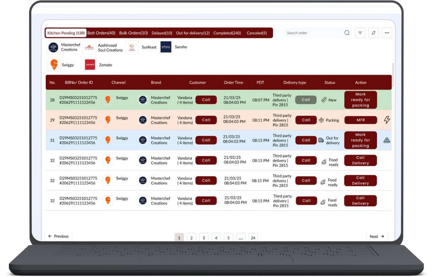 Cloud Kitchen POS screenshot 1